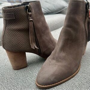 Marks & Spencer Taupe Ankle Boots with Quilted Back